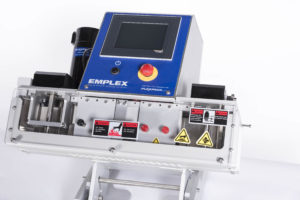 The control panel of the Emplex continuous band sealer