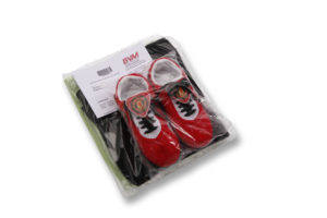 shoes and clothing inside a sealed package from Comtex sealer