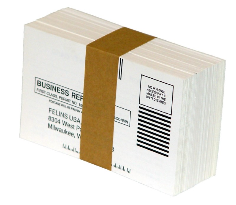 Print Samples 3 business reply mail envelopes