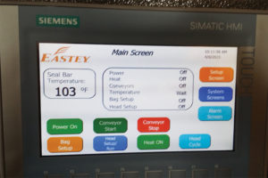 main screen and control panel of Eastey automatic bundler