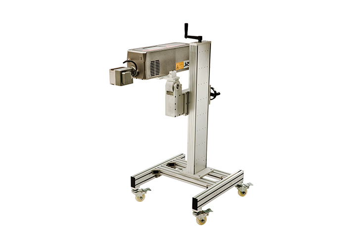 A piece of packaging equipment that does laser coding