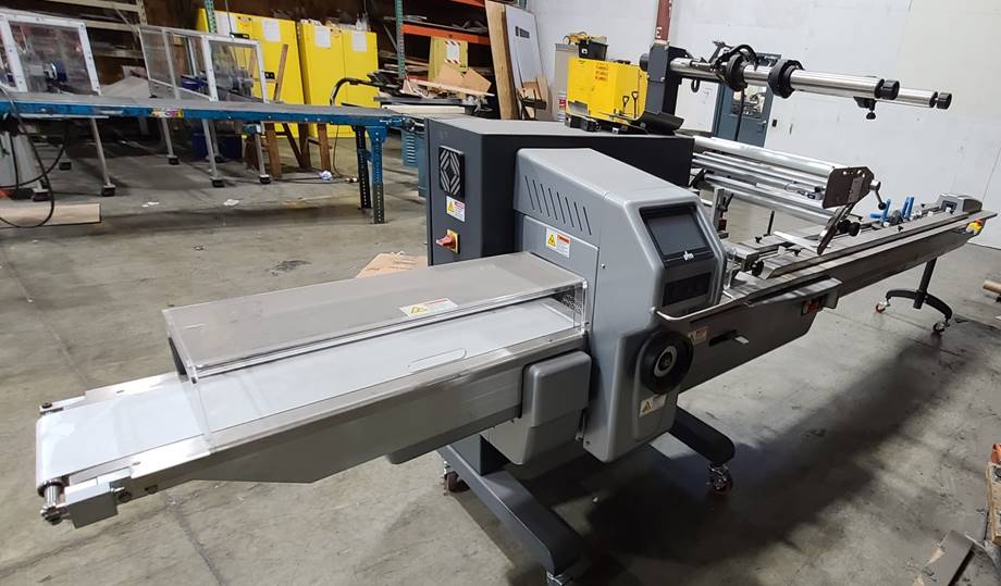 A piece of equipment that specializes in horizontal flow wrapping